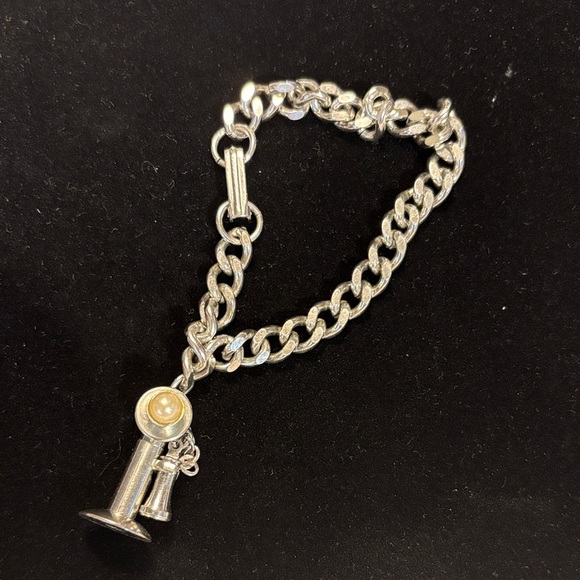 Silver Charm Bracelet with phone charm - Picture 1 of 3
